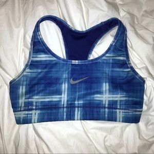 Blue plaid NIKE SPORTS BRA